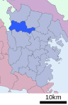 Location of Midori ward Yokohama city Kanagawa prefecture Japan